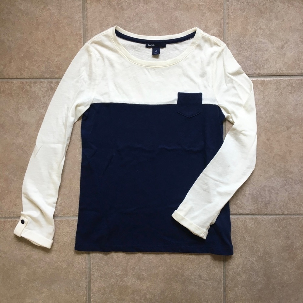 Gap Kids colorblock long sleeve shirt
